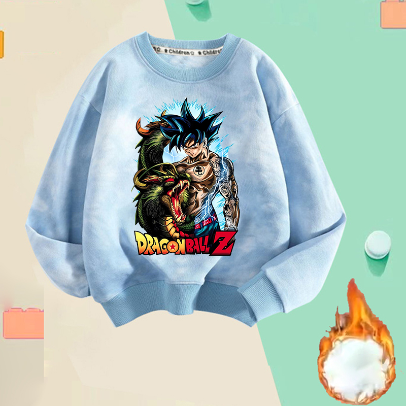Baby Clothing Japan - 新しいドラゴンボール薄型フリースパーカー漫画悟空男性トレーナー男のファッションプルオーバーベビーアニメクールトップス春秋服