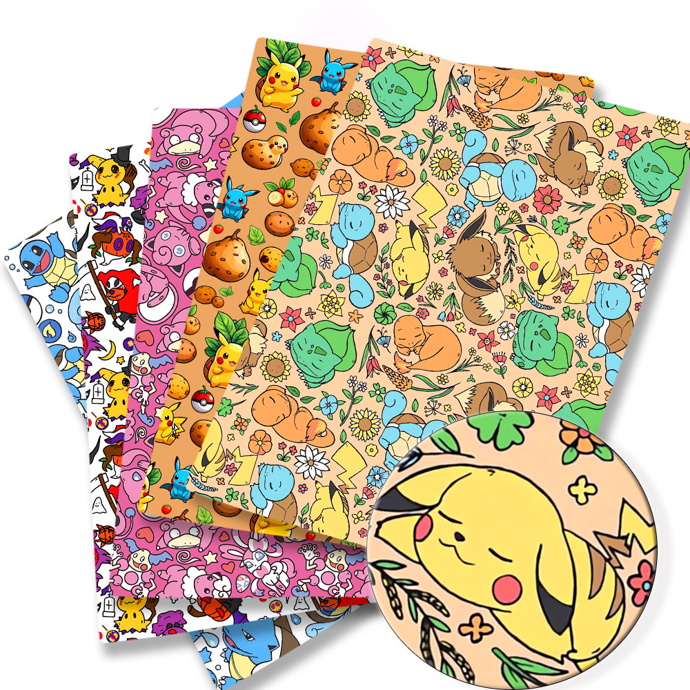 Baby Clothing Japan - 子供のためのポケモン漫画プリント生地,手作りの縫製,パッチワーク,キルティング,ベビードレス,ホームシート,140x50cm