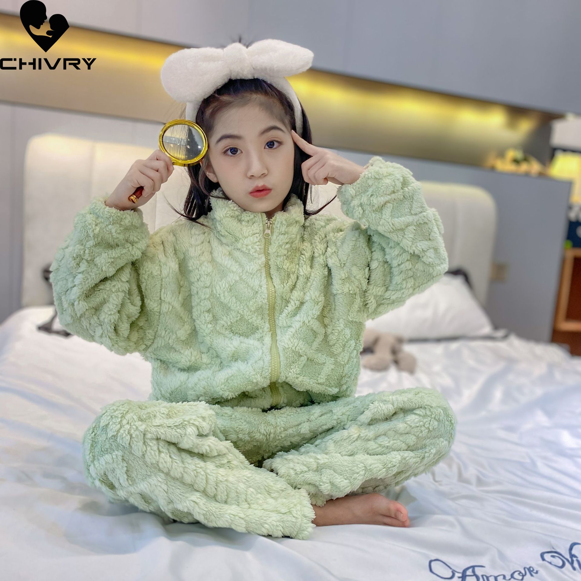 子供用の厚いフランネルパジャマ,ジッパー付き,男の子と女の子 - Baby Clothing Zipper のレビューと価格