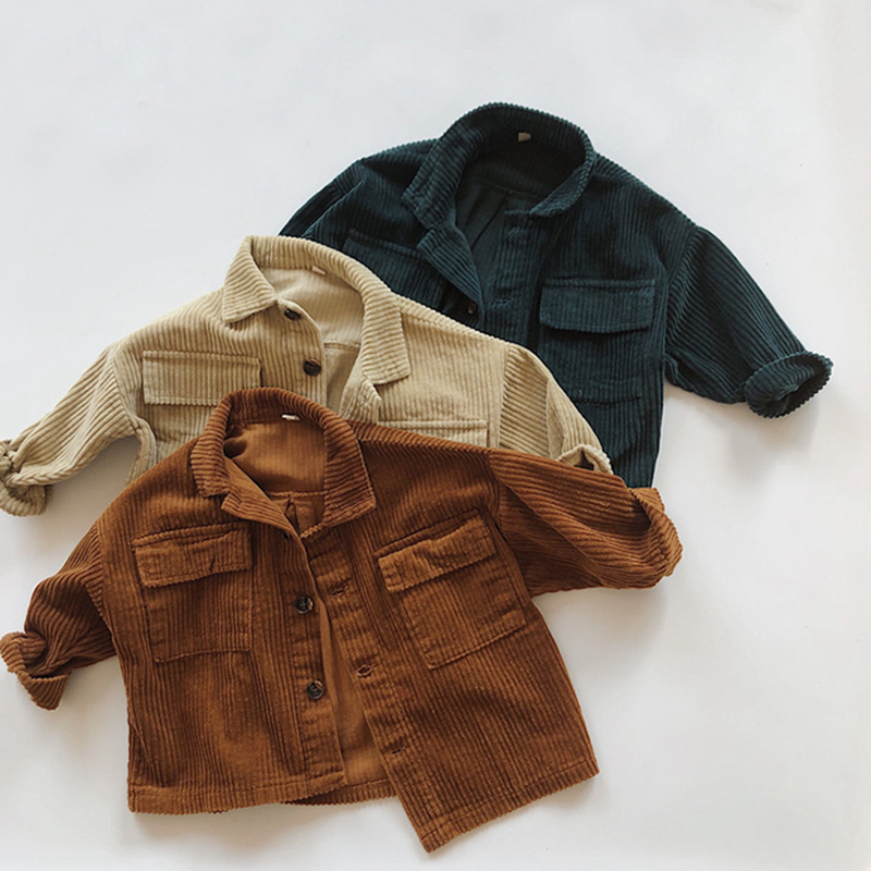 秋冬ベビー男の子女の子コーデュロイコート韓国日本スタイル子供 - Baby Clothing Japan のレビューと価格