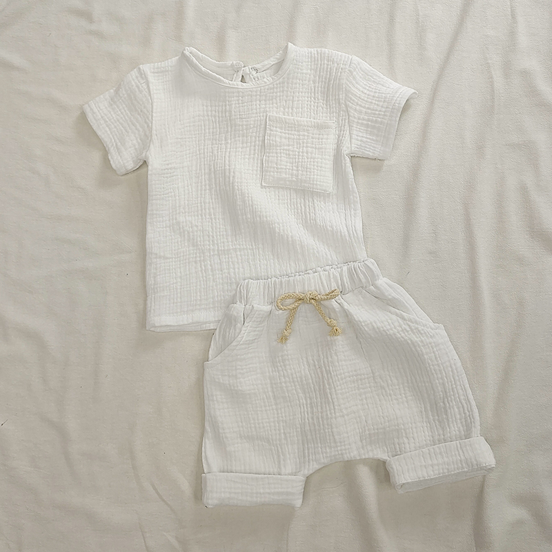 赤ちゃん用コットンTシャツ,夏服セット,トップスとショーツ, - Baby Clothing Bundles のレビューと価格