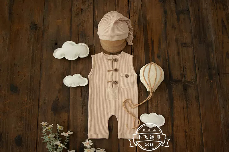 新生児男の子の写真撮影の小道具かわいい衣装ボディスーツ帽子セ - Baby Clothing Sets Boy のレビューと価格