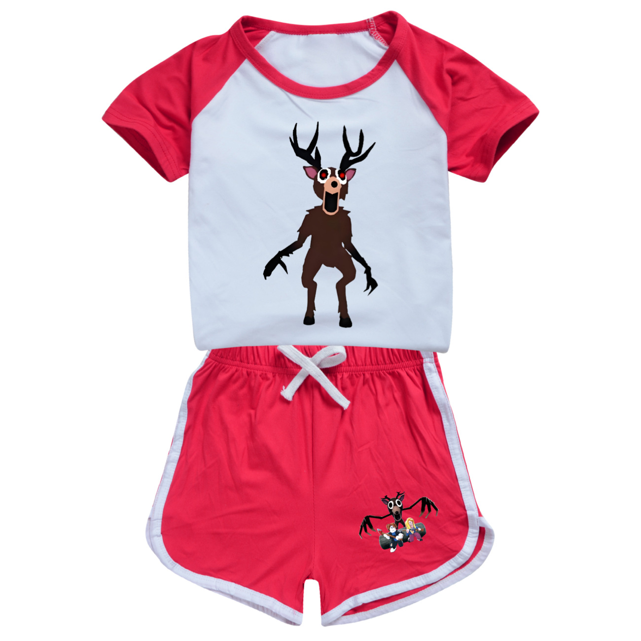 99 夜の森鹿パジャマセット夏子供半袖 Tシャツパジャマパジ - Baby Clothing Night のレビューと価格