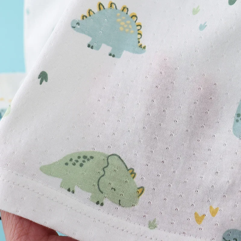 子供竹綿ベストスーツ夏薄いノースリーブ服かわいい漫画プリント - Baby Clothing Bundles のレビューと価格
