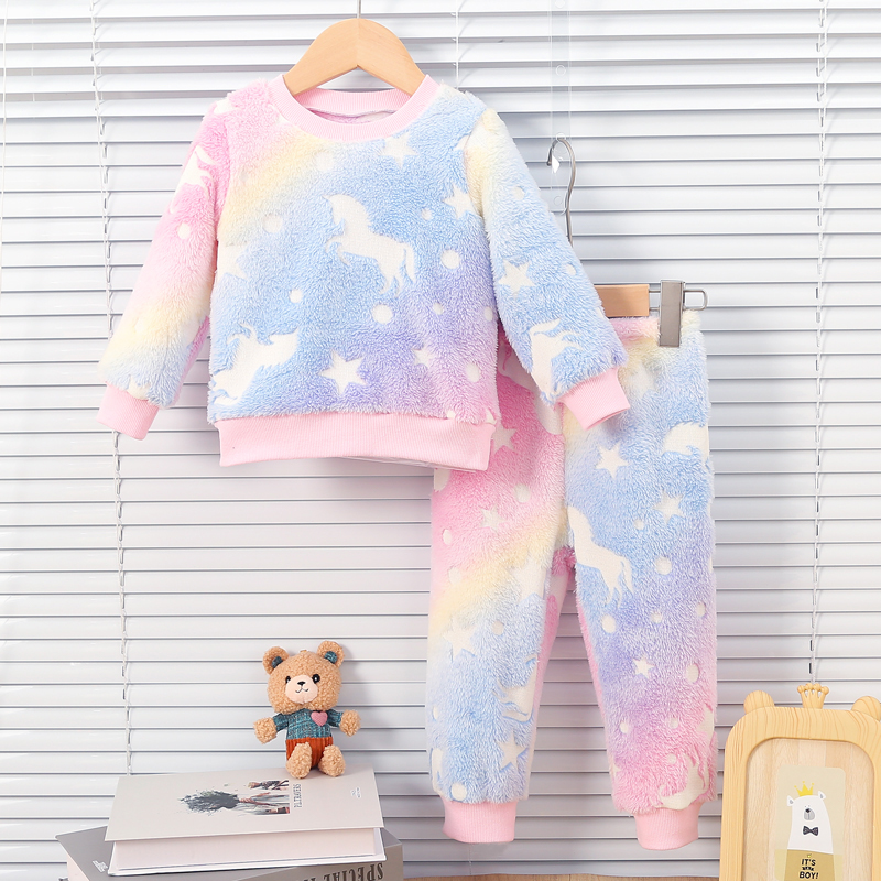 女性の赤ちゃん色の秋と冬のぬいぐるみ夜の蛍光ホーム服ベビー暖 - Baby Clothing Night のレビューと価格