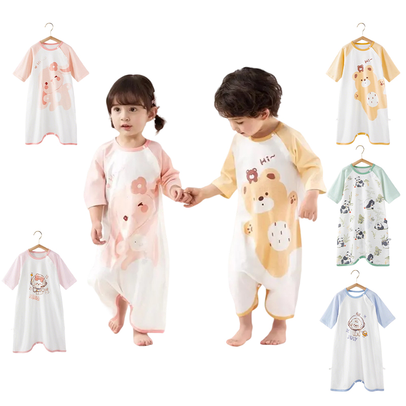 夏の女の子男の子ネグリジェ漫画パジャマドレス子供のためのティ - Baby Clothing Night のレビューと価格