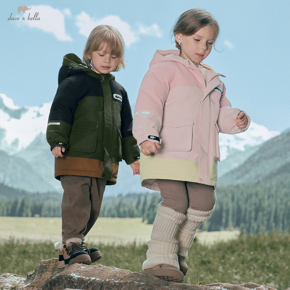 デイブベラ子供ダウンジャケット冬男の子女の子肥厚ぬいぐるみコ - Baby Clothing Zipper のレビューと価格