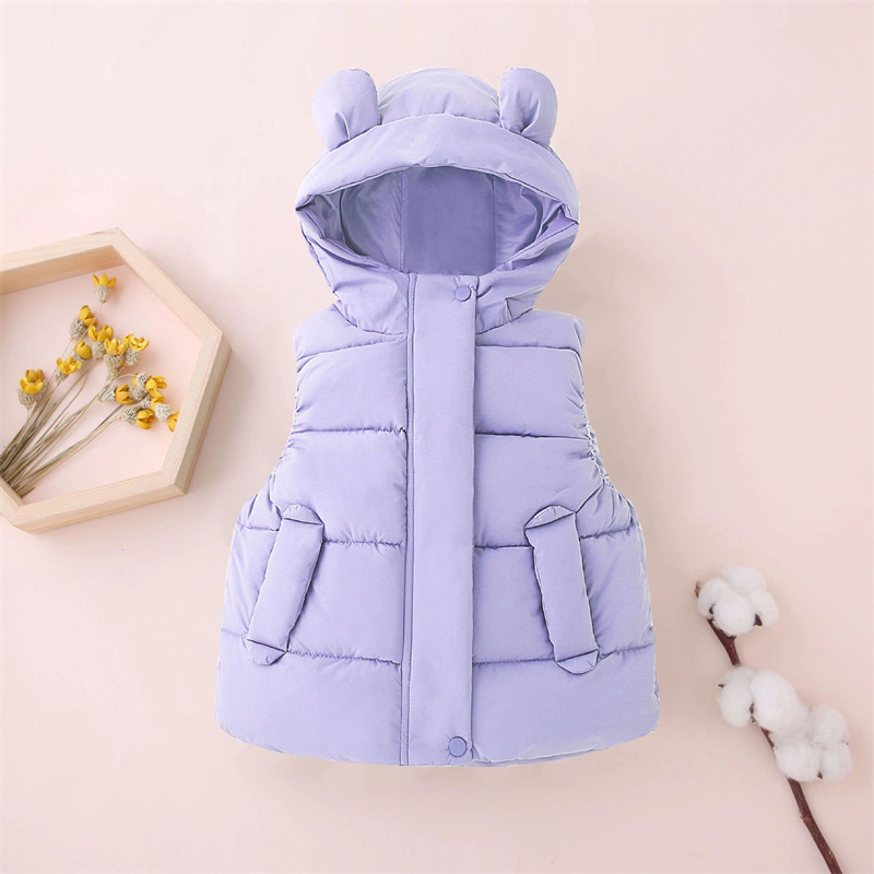 子供用フード付きウォームダウンベスト,秋冬服,ベビージャケッ - Baby Clothing Zipper のレビューと価格