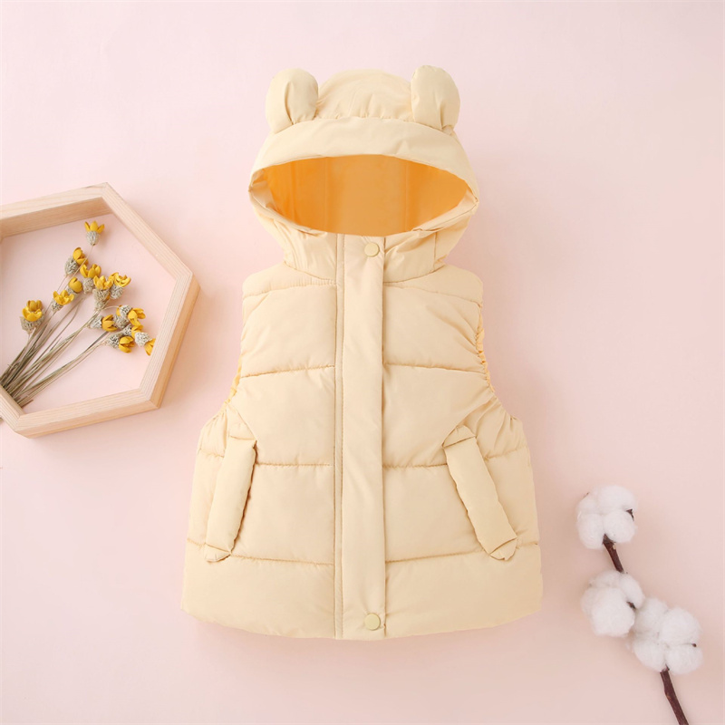 子供用フード付きウォームダウンベスト,秋冬服,ベビージャケッ - Baby Clothing Zipper のレビューと価格