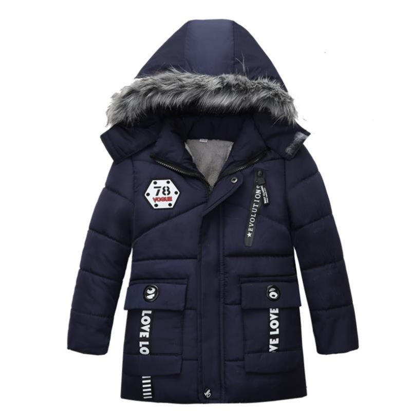 男の子用フード付きコットンジャケット,暖かい冬の衣類,3〜6 - Baby Clothing Zipper のレビューと価格