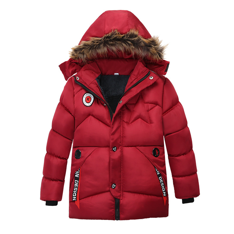 男の子用フード付きコットンジャケット,暖かい冬の衣類,3〜6 - Baby Clothing Zipper のレビューと価格