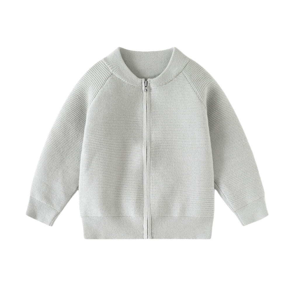 ファッション秋冬長袖オープンステッチ女の子セーター 3-7T - Baby Clothing Zipper のレビューと価格