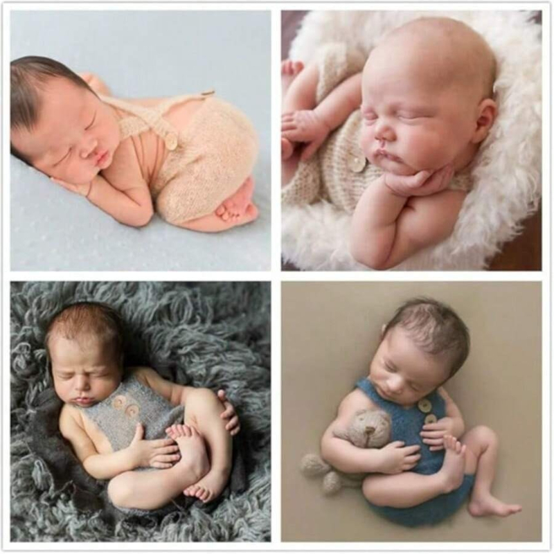 新生児写真撮影小道具ソフトモヘアニットロンパースショーツセッ - Baby Clothing Sets Boy のレビューと価格