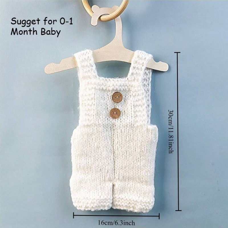 新生児写真撮影小道具ソフトモヘアニットロンパースショーツセッ - Baby Clothing Sets Boy のレビューと価格