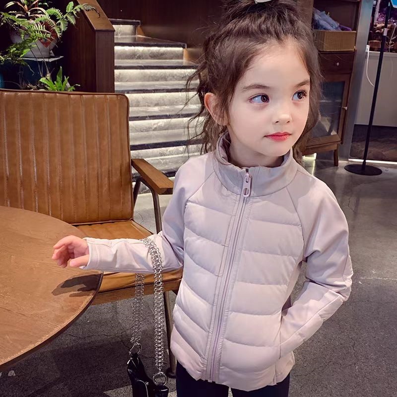 ベビーガールズ軽量ダウンジャケット冬服2026新作子供用ショ - Baby Clothing Zipper のレビューと価格