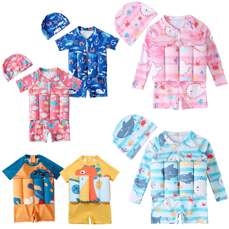 子供の浮力水着漫画プリント水着子供ワンピースフローティングラ - Baby Clothing Bundles のレビューと価格