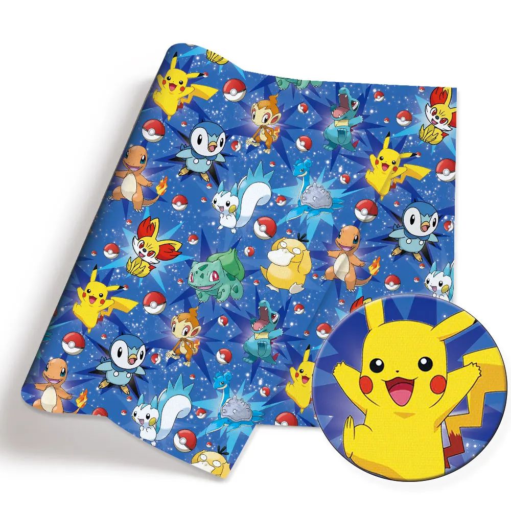 子供のためのポケモン漫画プリント生地,手作りの縫製,パッチワ - Baby Clothing Japan のレビューと価格