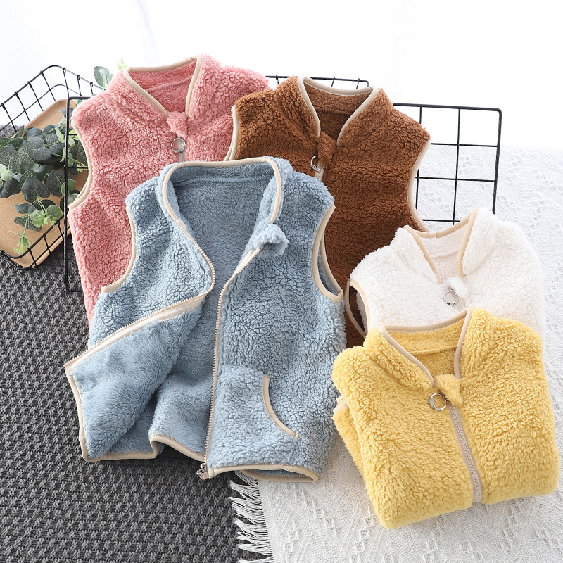 男の子フランネルベスト子供服 2024 秋冬ファッション子供 - Baby Clothing Zipper のレビューと価格
