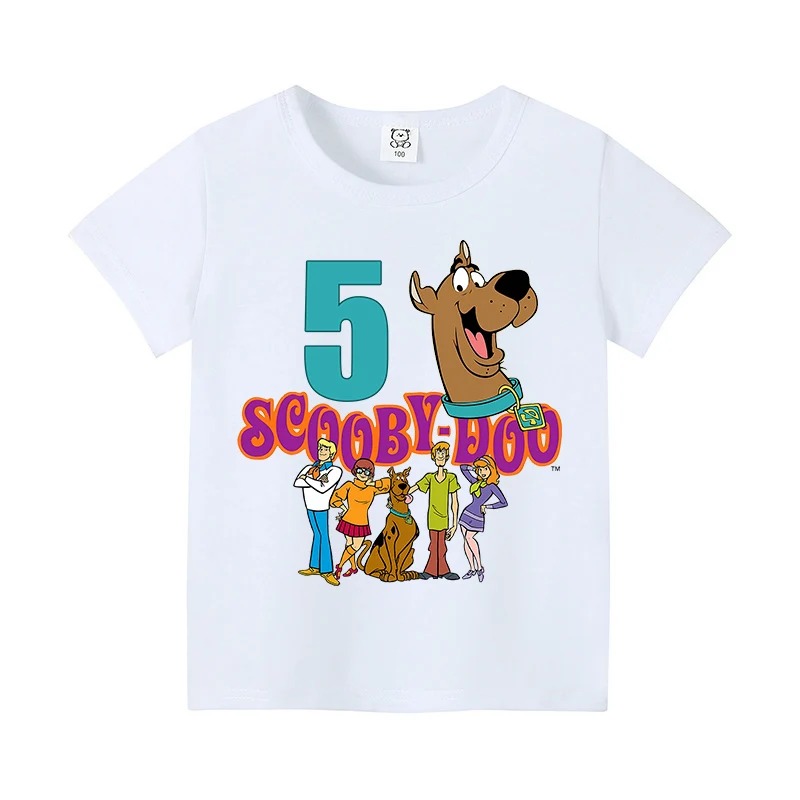 スクービードゥー誕生日番号 Tシャツベビーサマーコットン T - Baby Clothing Sets Boy のレビューと価格