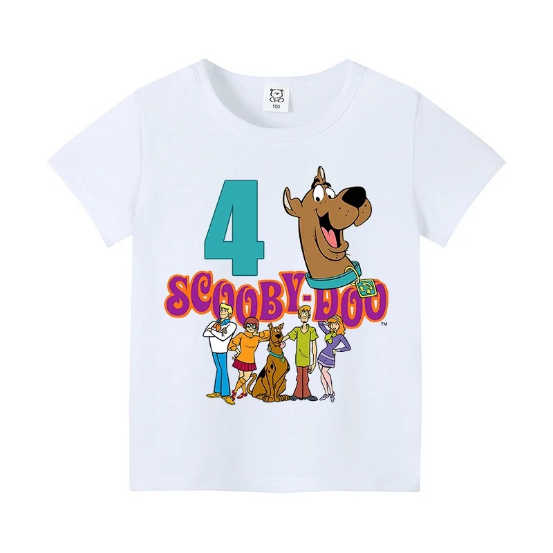 スクービードゥー誕生日番号 Tシャツベビーサマーコットン T - Baby Clothing Sets Boy のレビューと価格